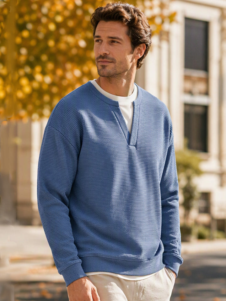 Oswald - Textured Waffle Long Sleeve Tee