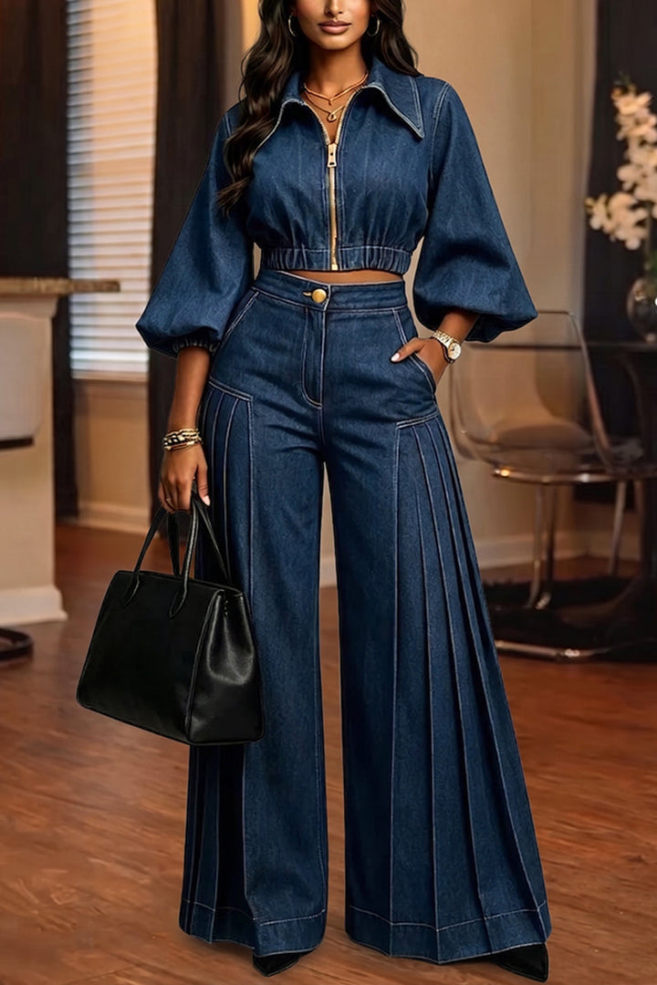 Ailene - Puff-Sleeve Co-ord Set