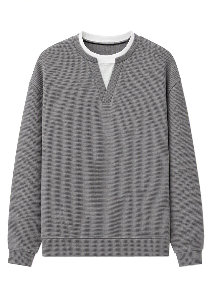 Oswald - Textured Waffle Long Sleeve Tee