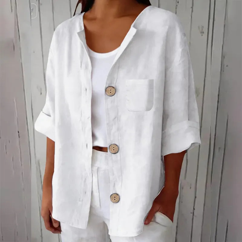Azelia - Soft-Touch Loose-Fit Summer Shirt
