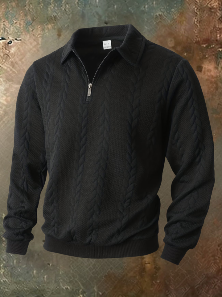 Belvorn - Premium Cable-Knit Half-Zip Jumper