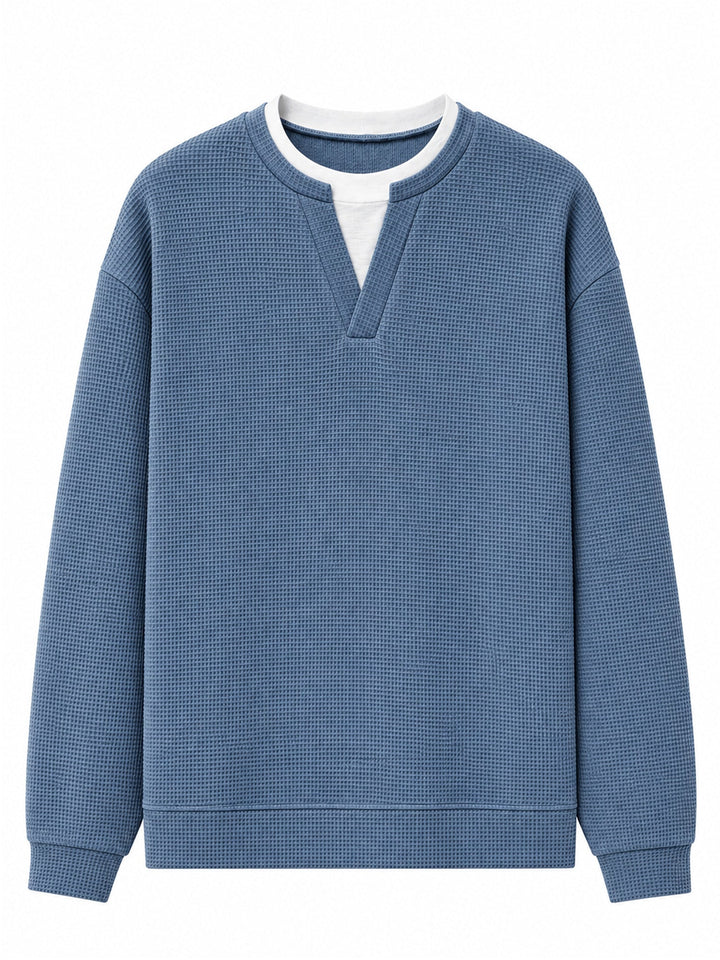 Oswald - Textured Waffle Long Sleeve Tee