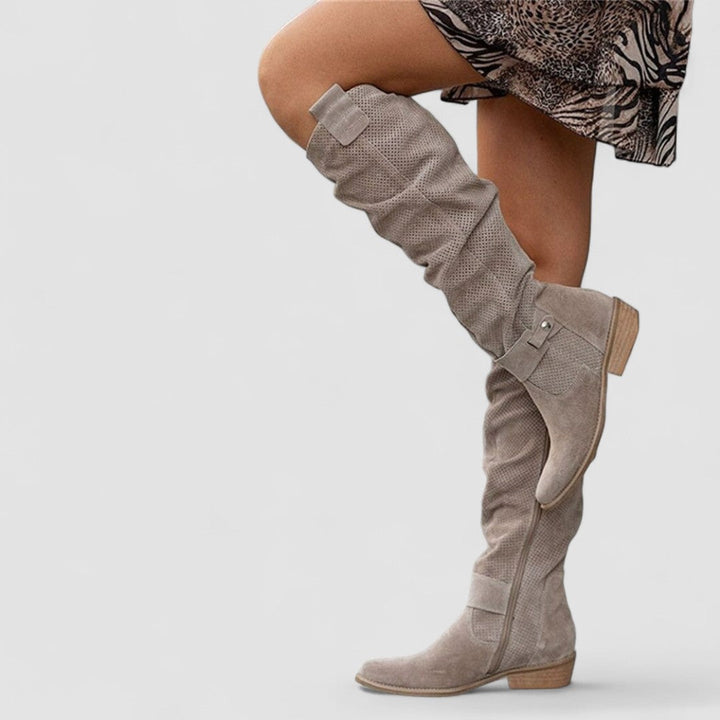 Amira - Cushioned Western Ankle Boots