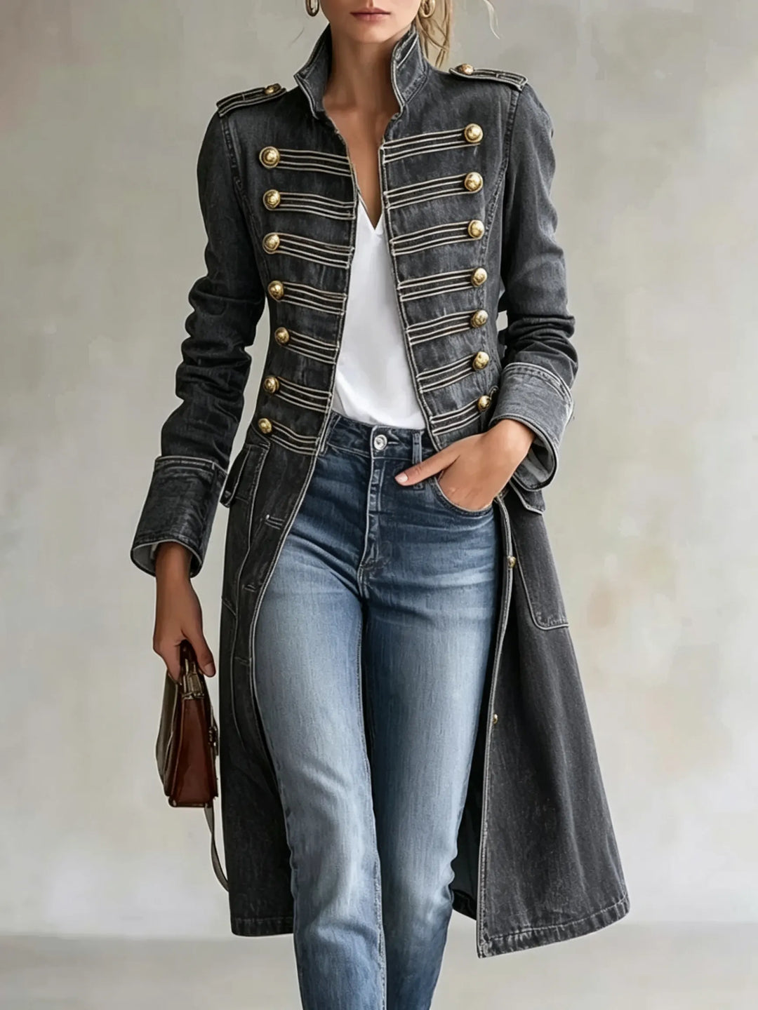 Carisanne - Heavyweight Longline Military Coat