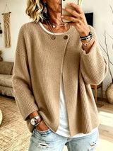 Anisa - Relaxed Button Detail Knit Cardigan