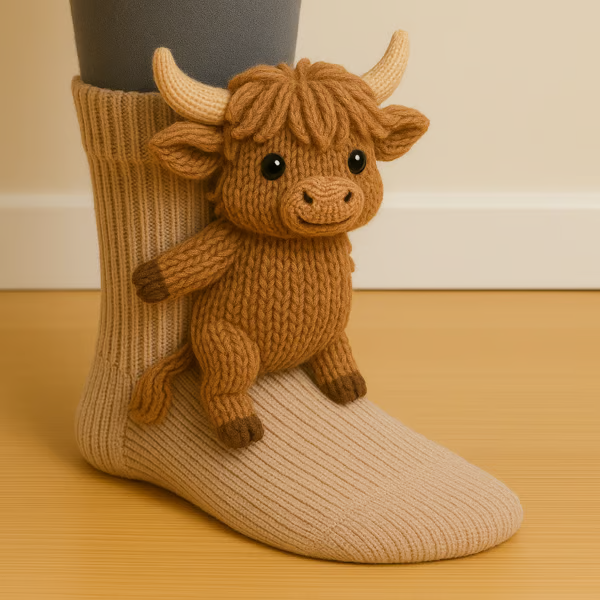 Chiara - Knitted Animal Socks