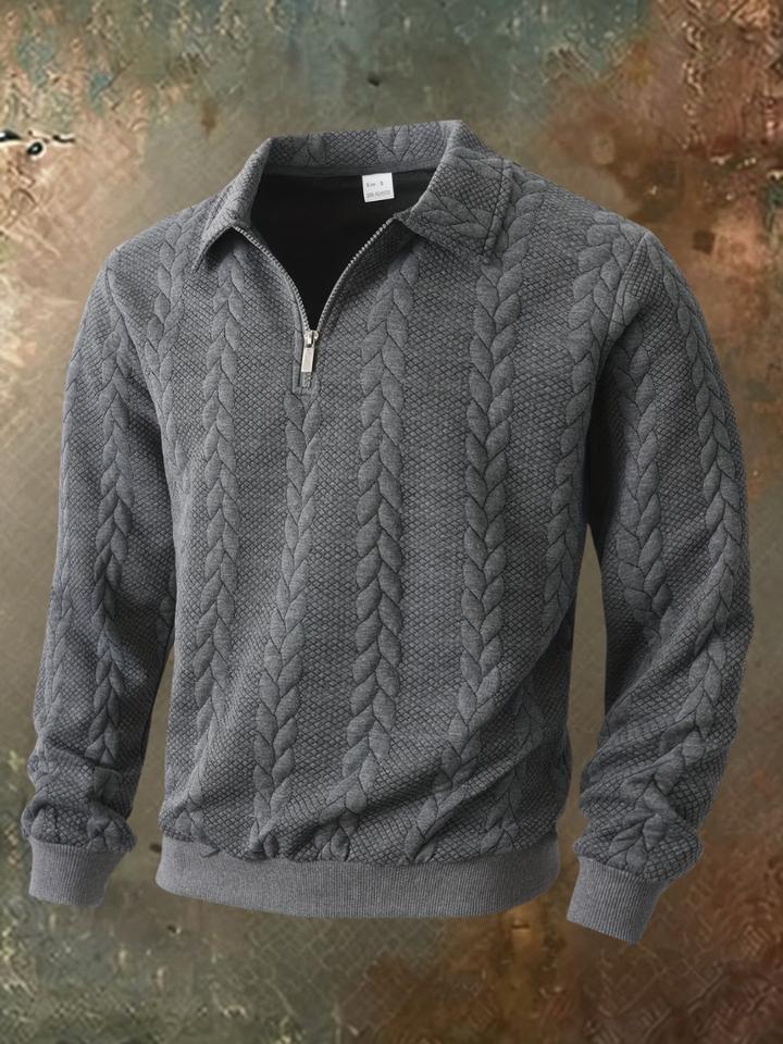 Belvorn - Premium Cable-Knit Half-Zip Jumper
