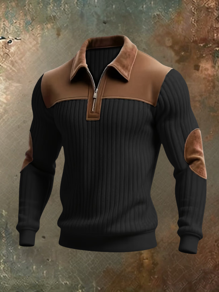 Cyrus - Textured Half-Zip Sweater