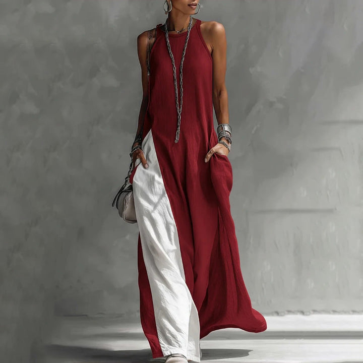 Zarella - Soft-Touch Colorblock Maxi Dress