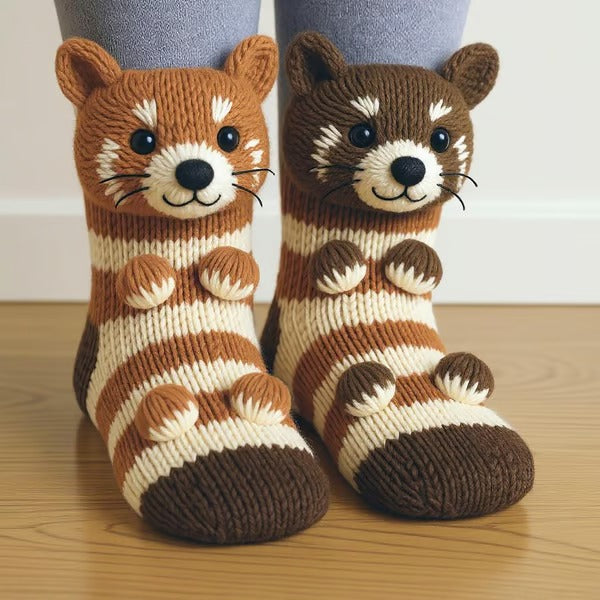 Chiara - Knitted Animal Socks