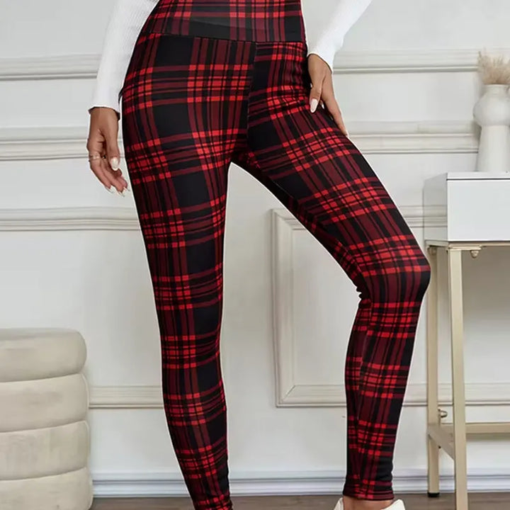 Estelyn - Classic Plaid Stretch Leggings