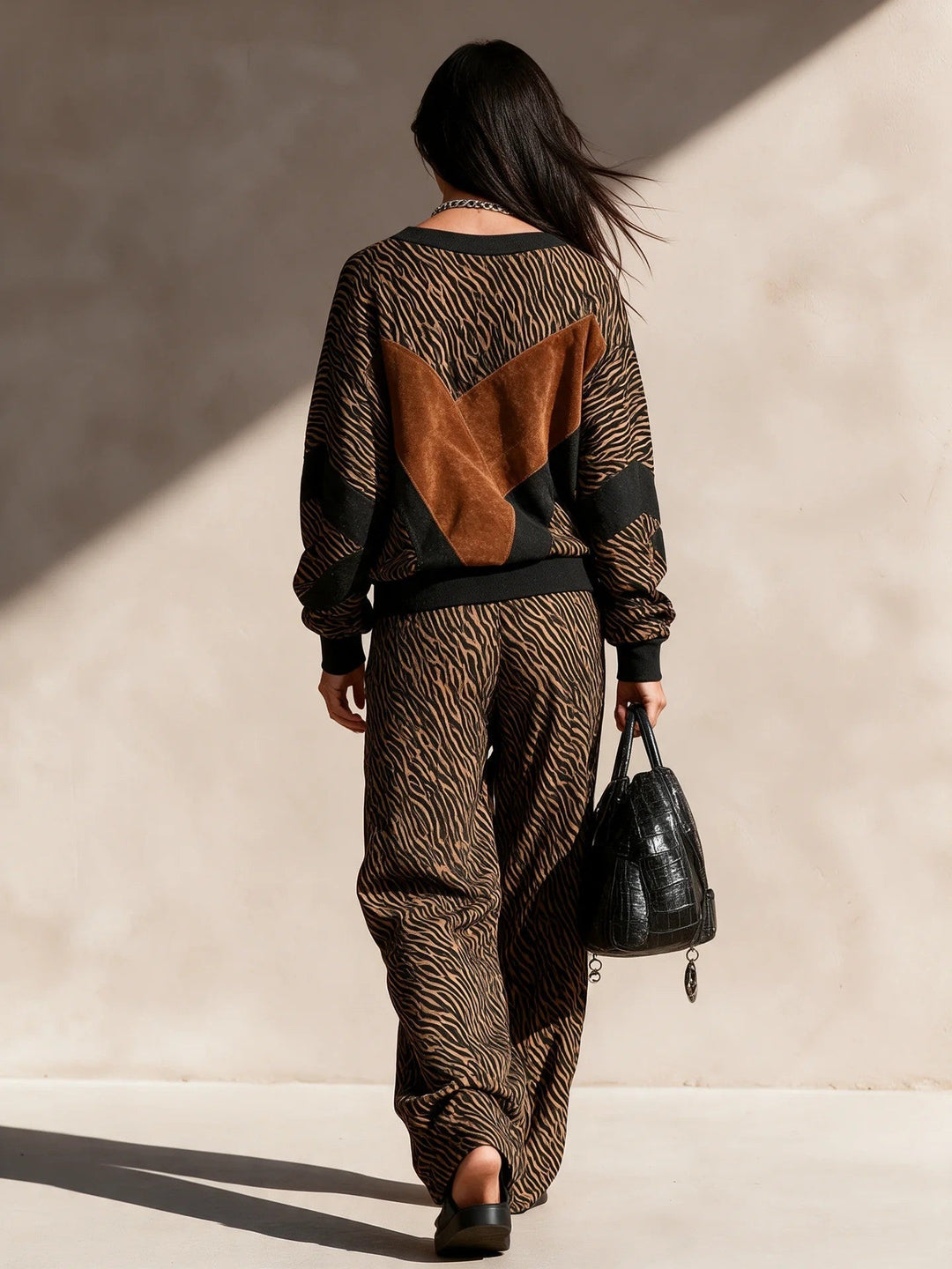Jorie - Soft-Touch Animal-Print Co-ord Set