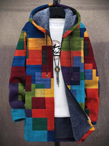 Barden - Colour Block Plush Lined Hooded Jacket