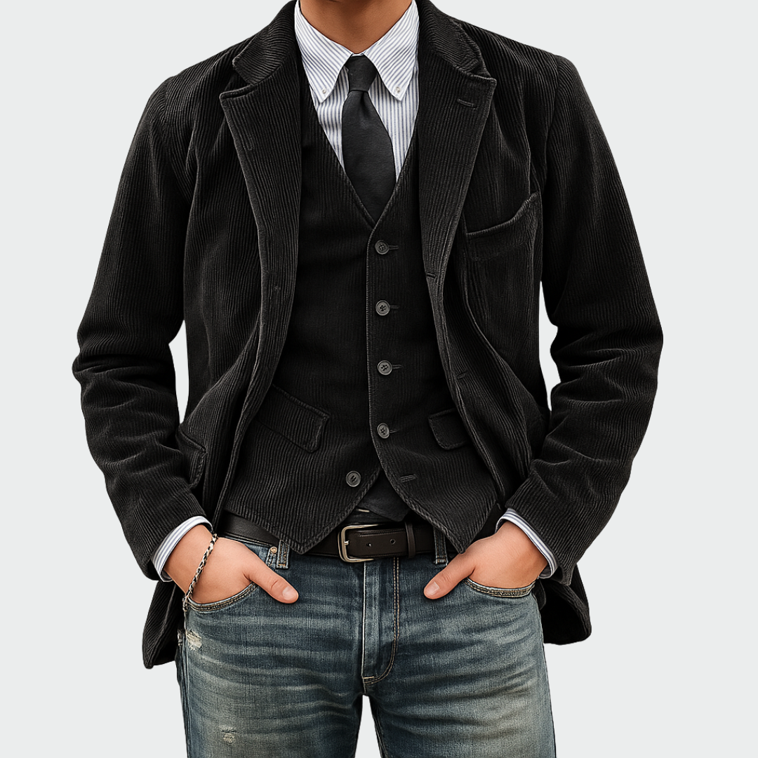 Kai - Classic Corduroy Tailored Blazer