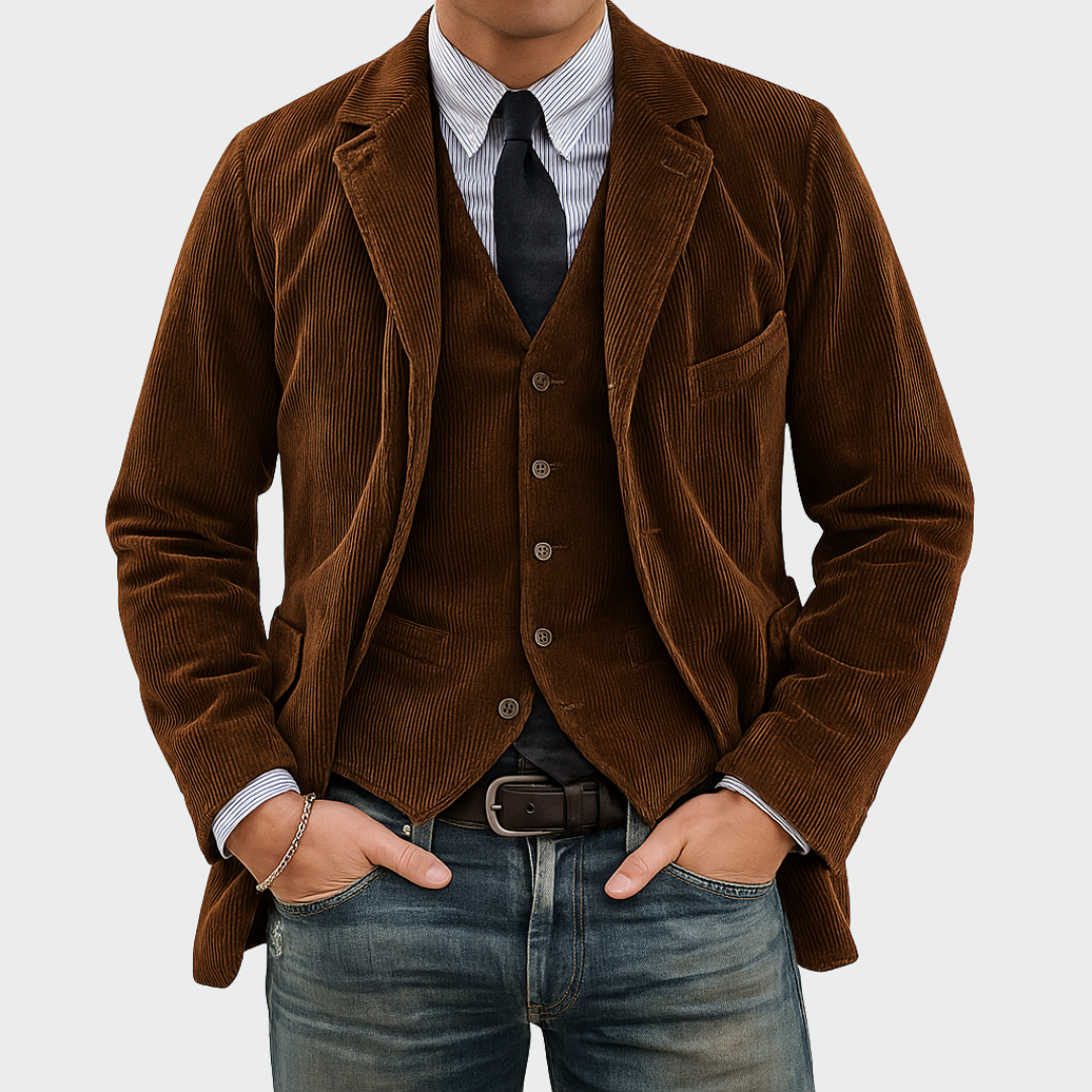 Kai - Classic Corduroy Tailored Blazer