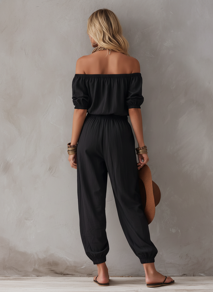 Neralia - Lightweight Off-Shoulder Jumpsuit
