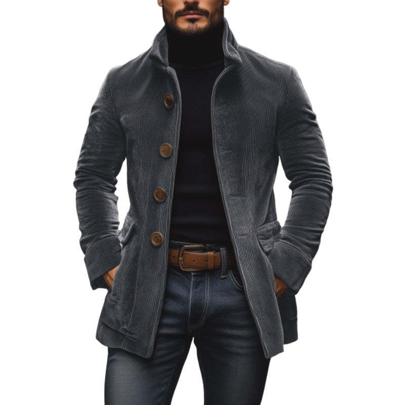 Digby - Ribbed High-Collar Jacket