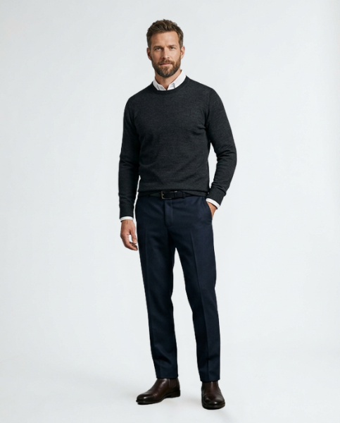 Corvyn - Soft-Touch Crew Neck Sweater