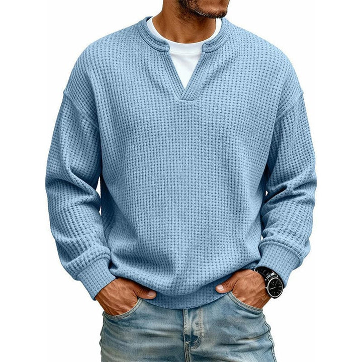 Arwel - Textured Waffle-Knit Jumper