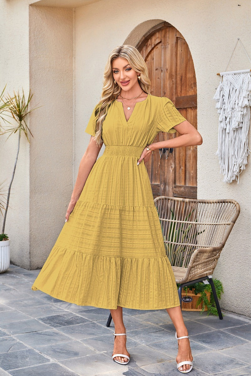 Astrelle - Textured Tiered Maxi Dress
