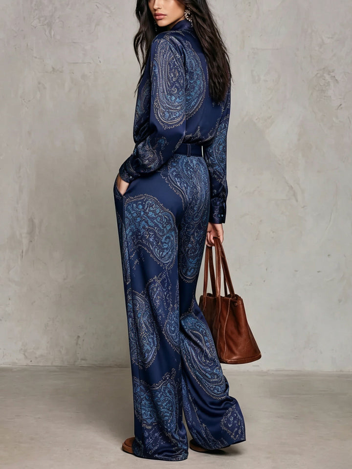 Jessamira - Silky Paisley Two-Piece Set