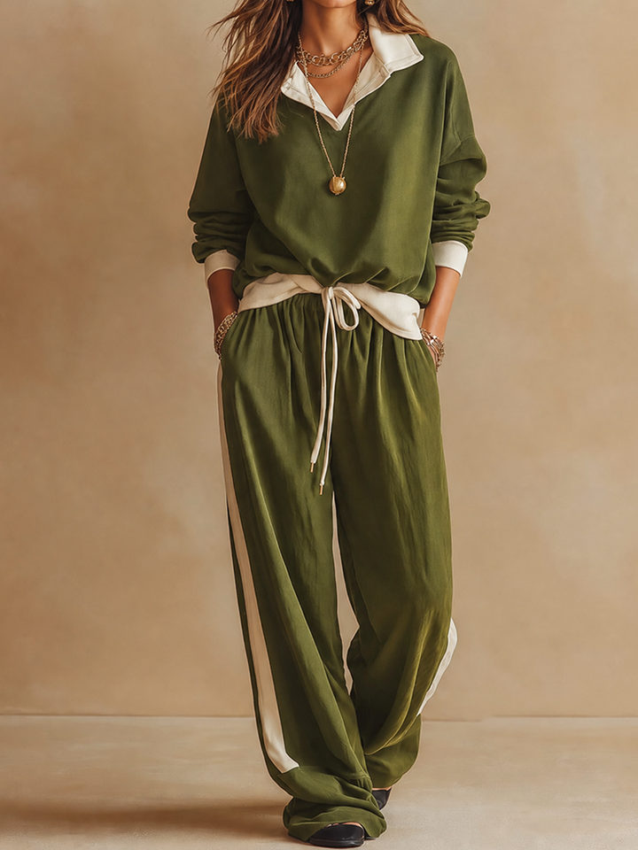 Ruby - Relaxed Polo Wide-Leg Trouser Set