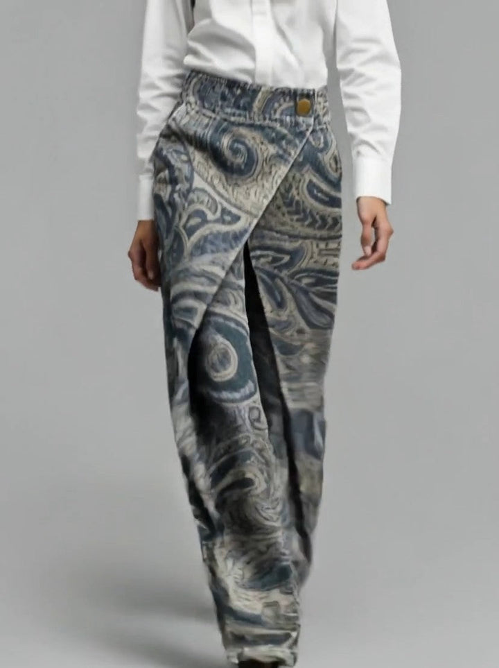 Dottie - Multicolour Floral Wide-Leg Jeans