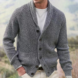 Bevan - Textured Shawl Collar Cardigan