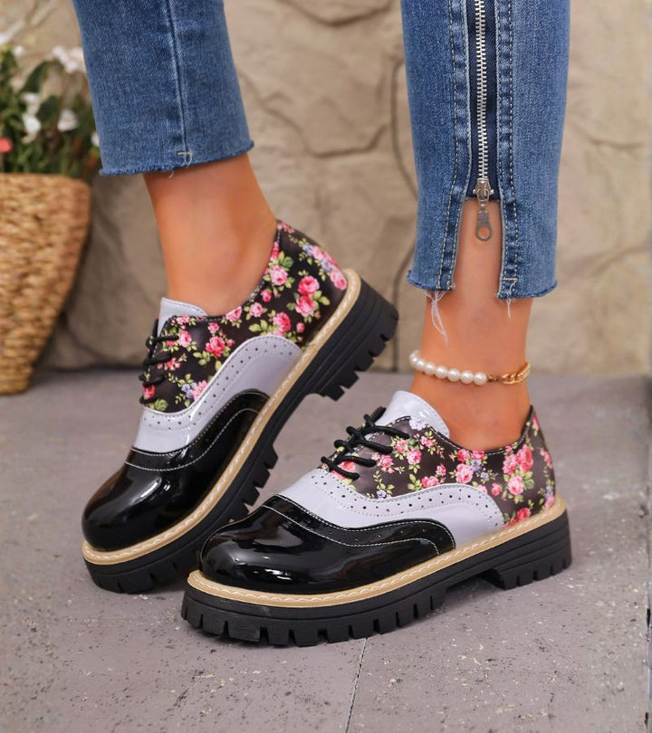 Dagna - Premium Floral Oxford Shoes