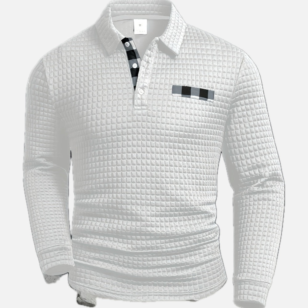 Eurig - Textured Long-Sleeve Checked Shirt