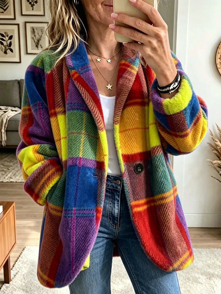 Aevienne - Soft-Touch Checked Coat