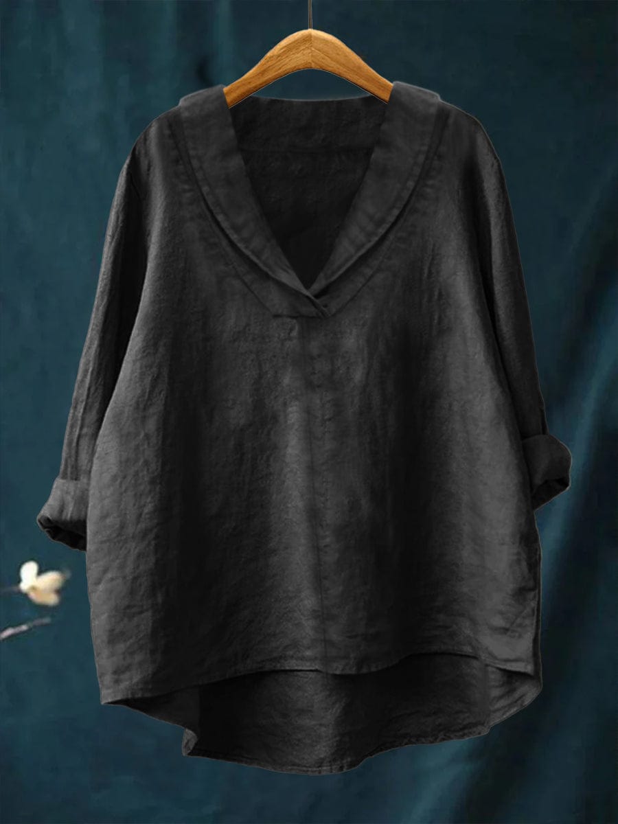 Bellissea - Elegant Draped V-Neck Blouse
