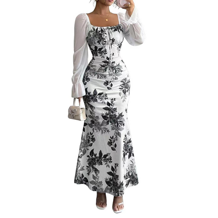 Noevalle - Soft-Touch Floral Mermaid Dress